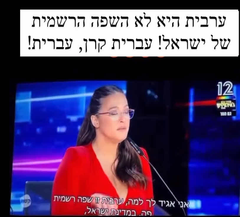 קרן פלס תחת מתקפה: "ערבית היא לא השפה הרשמית של ישראל!"